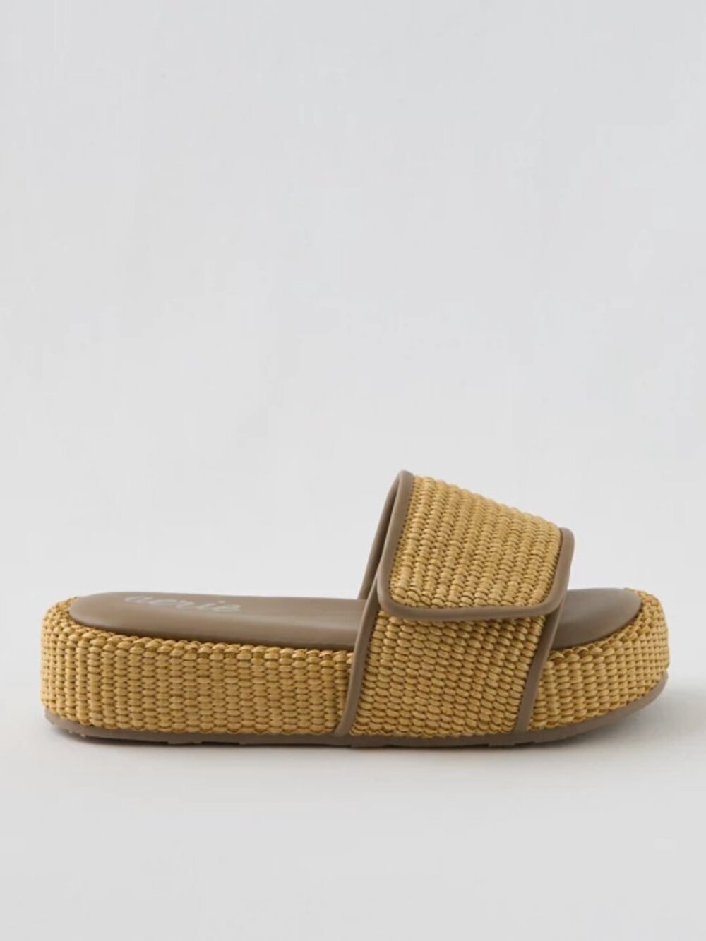 aerie Beige Straw Sandal/NWT/7